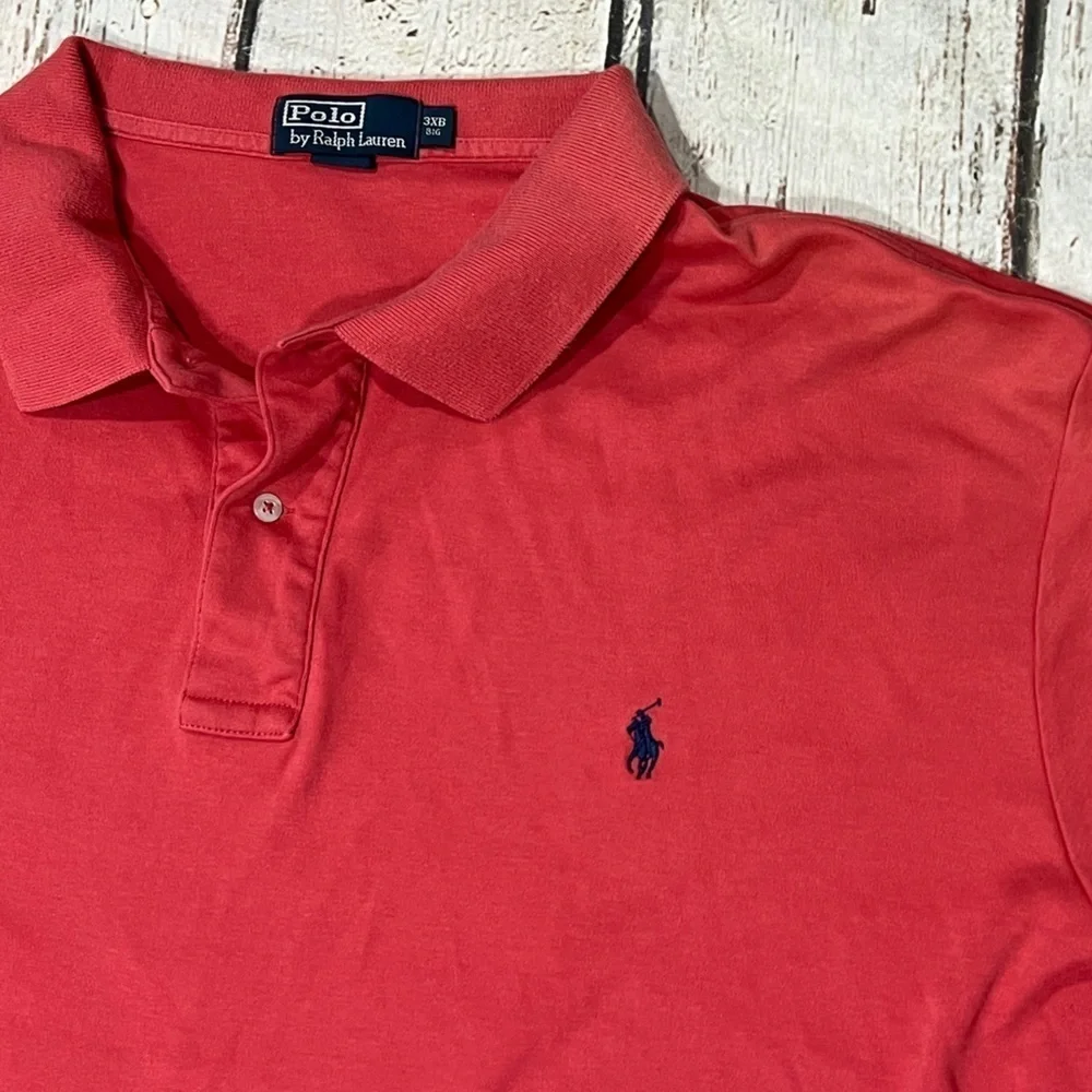 Polo Ralph Lauren Men's Big Pink Golf Polo Tennis Golfer Preppy Shirt Golfer